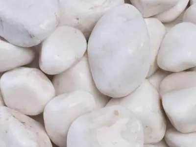 Ornate Beach Pebbles - White (2-3 in)